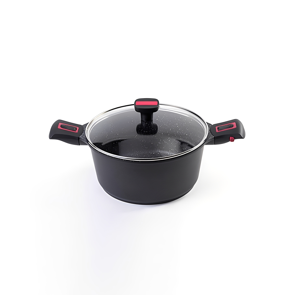 Baumalu Granit Pro Double-Handled Stockpot with Lid - 24cm, , large