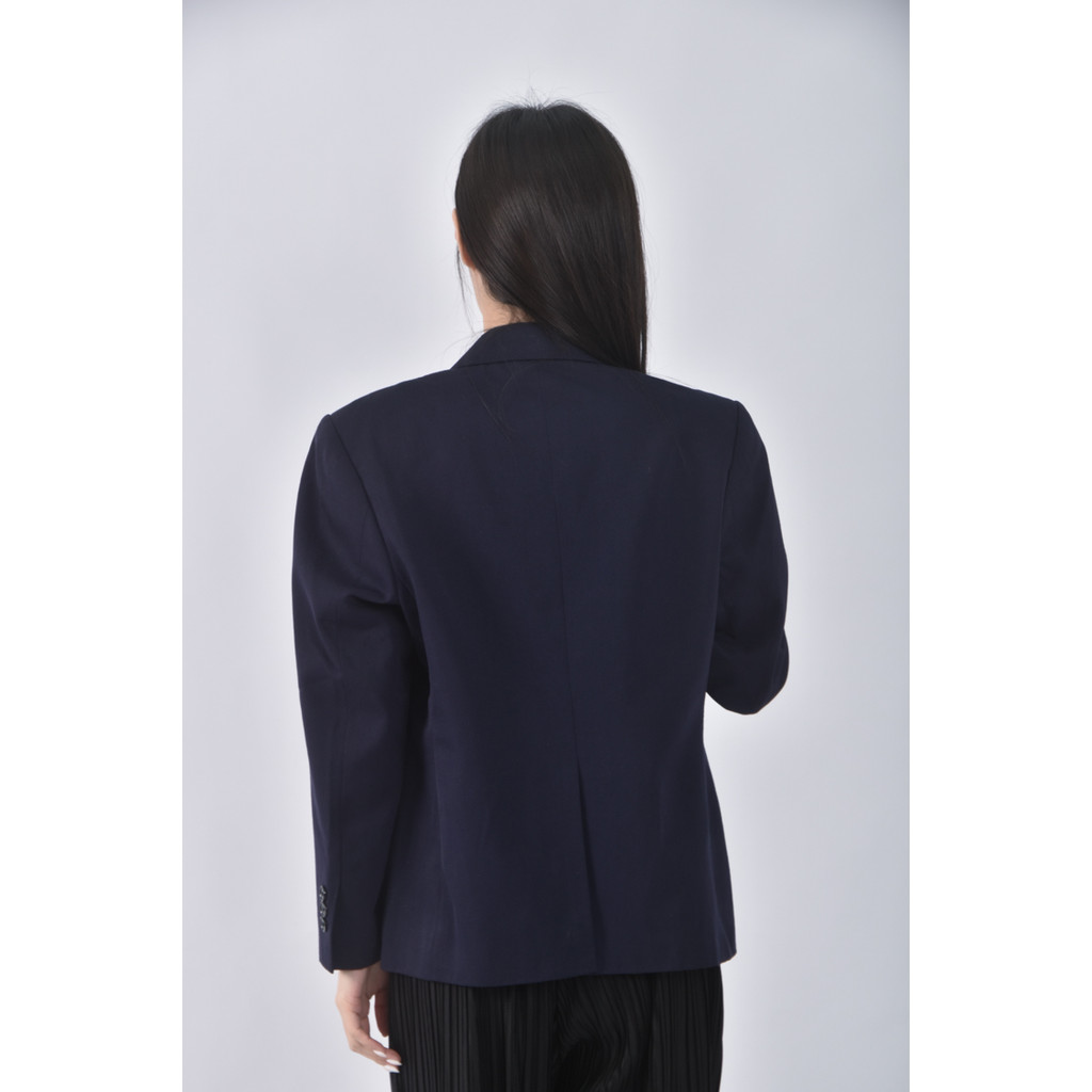 (L) 西裝素面藍色外套二手衣, , large