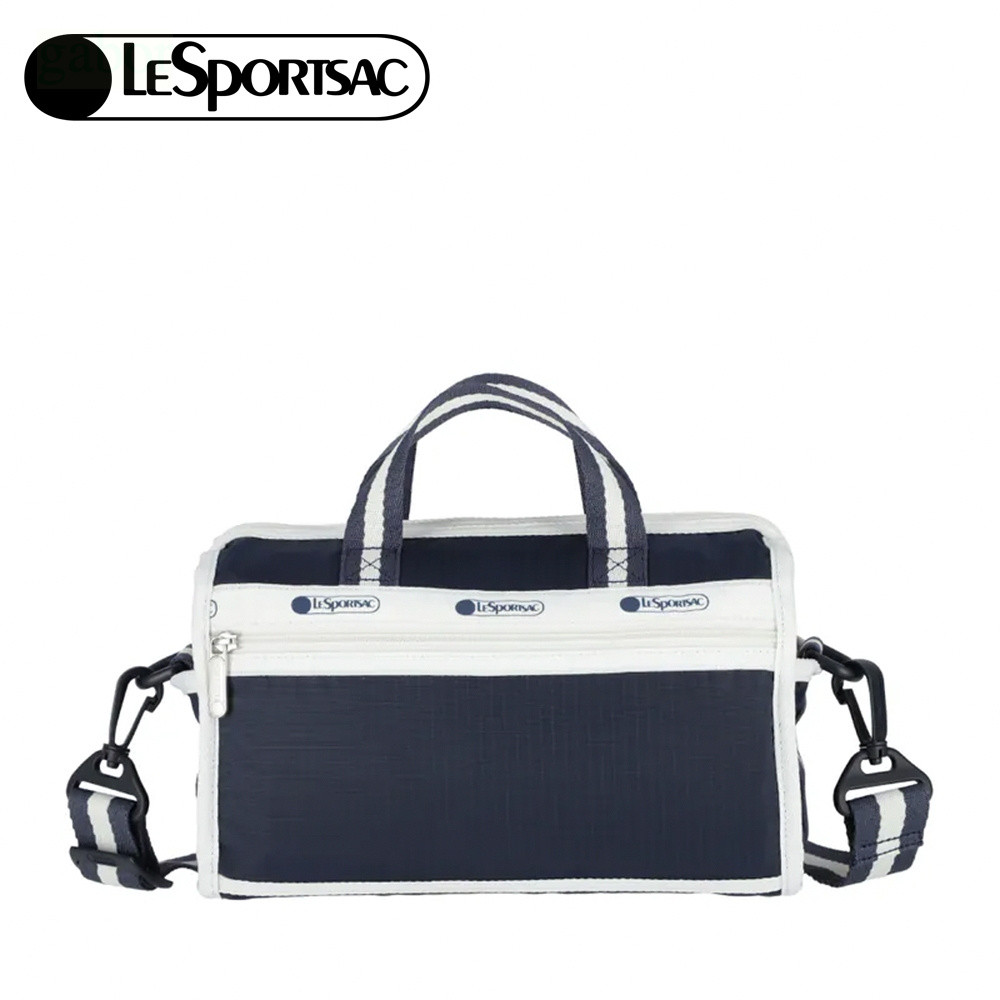 Lesportsac MINI DUFFEL CROSSBODY 迷你筒狀肩背包 -滾邊深海藍, , large