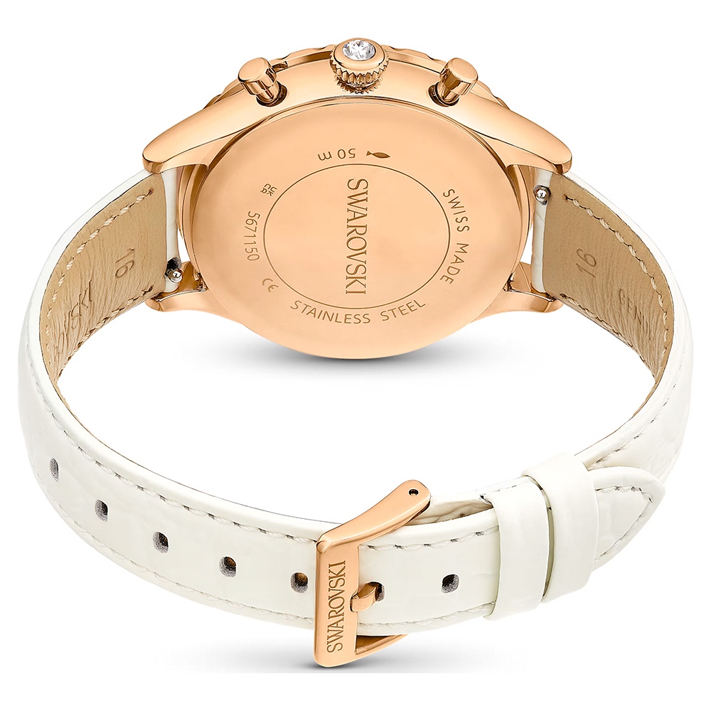 SWAROVSKI 施華洛世奇 Octea Chrono 水晶計時手錶 女錶-37mm(5671150), , large