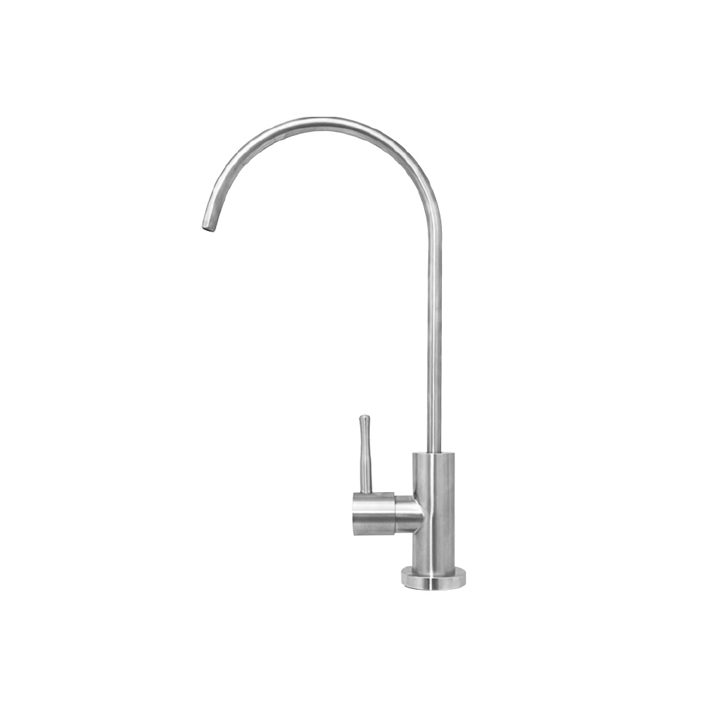 【麗水生活】SUS-304全隻不鏽鋼鵝頸龍頭(麗水雷雕) 無鉛 無重金屬 水龍頭 過濾龍頭 美單大彎龍頭 陶瓷鵝頸龍頭, , large