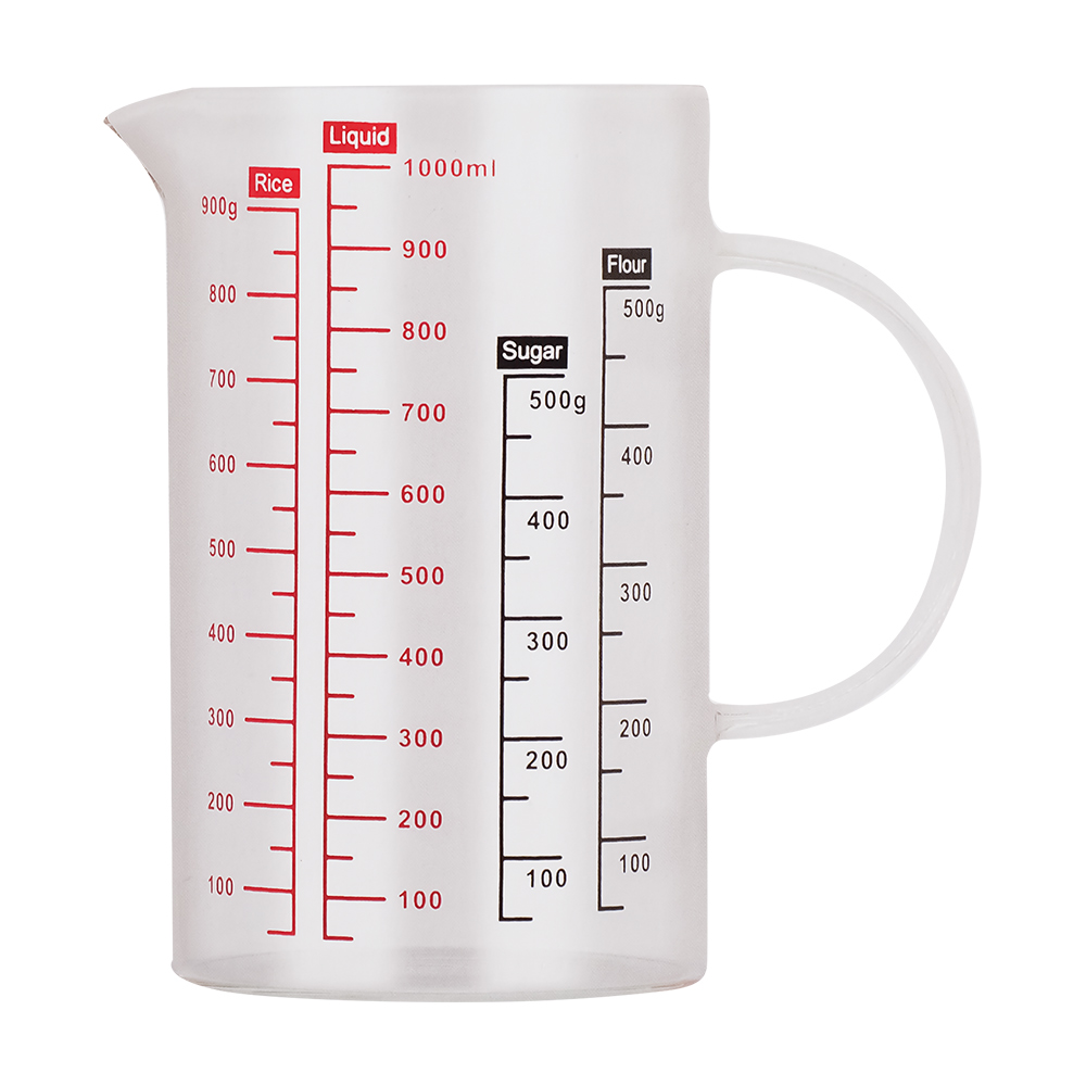 寶馬牌玻璃多功能量杯-1000ml-1入, , large