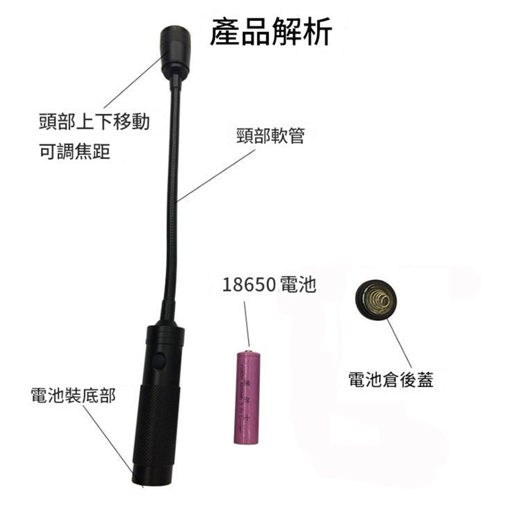 LED high-strength magnetic work light + 18650 battery + charging cable, , large