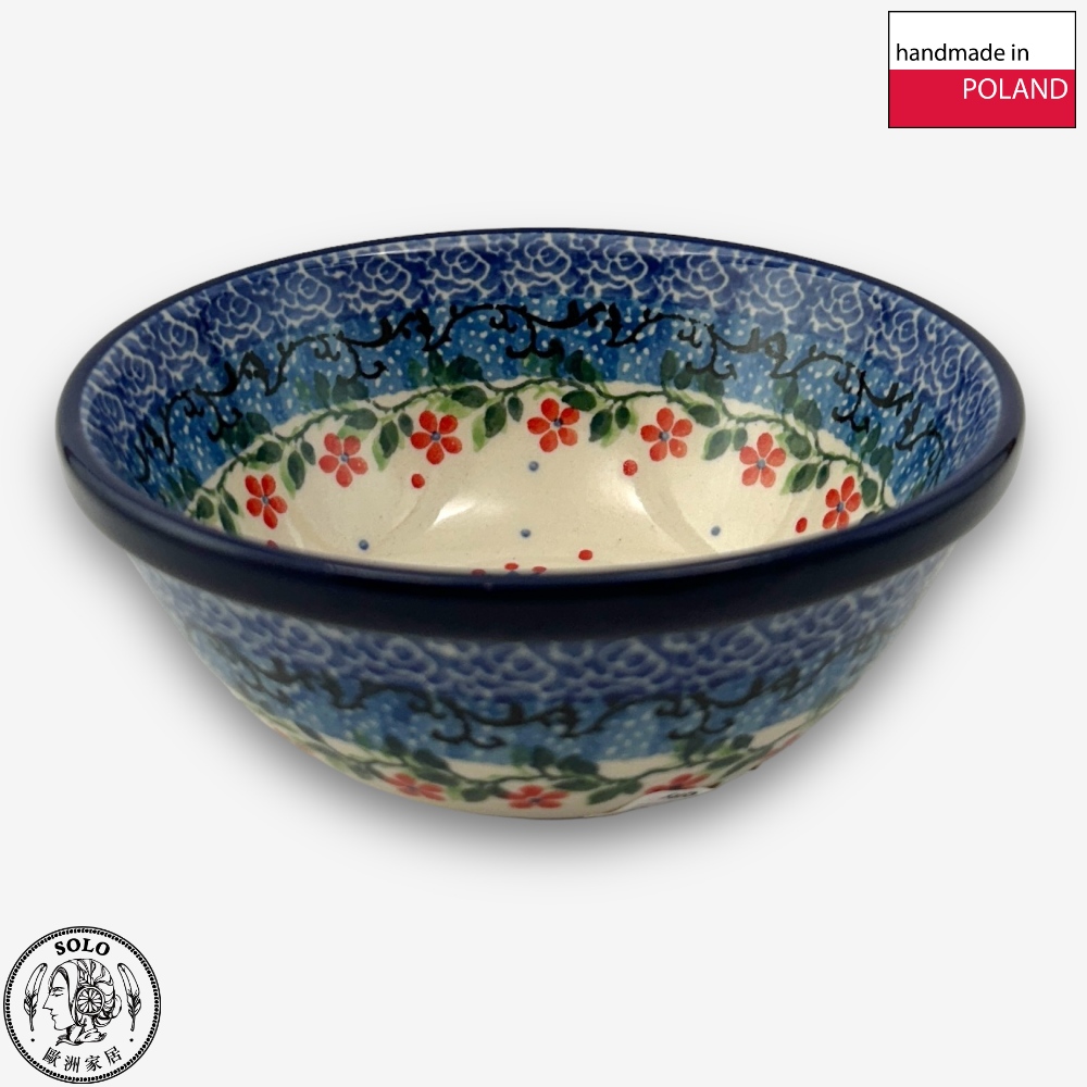 【SOLO Vintage】CA Polish Pottery 12cm Small Bowl Sauce Dish Dessert Bowl Ice Cream Bowl Pudding Bowl Red Princess Series, , large