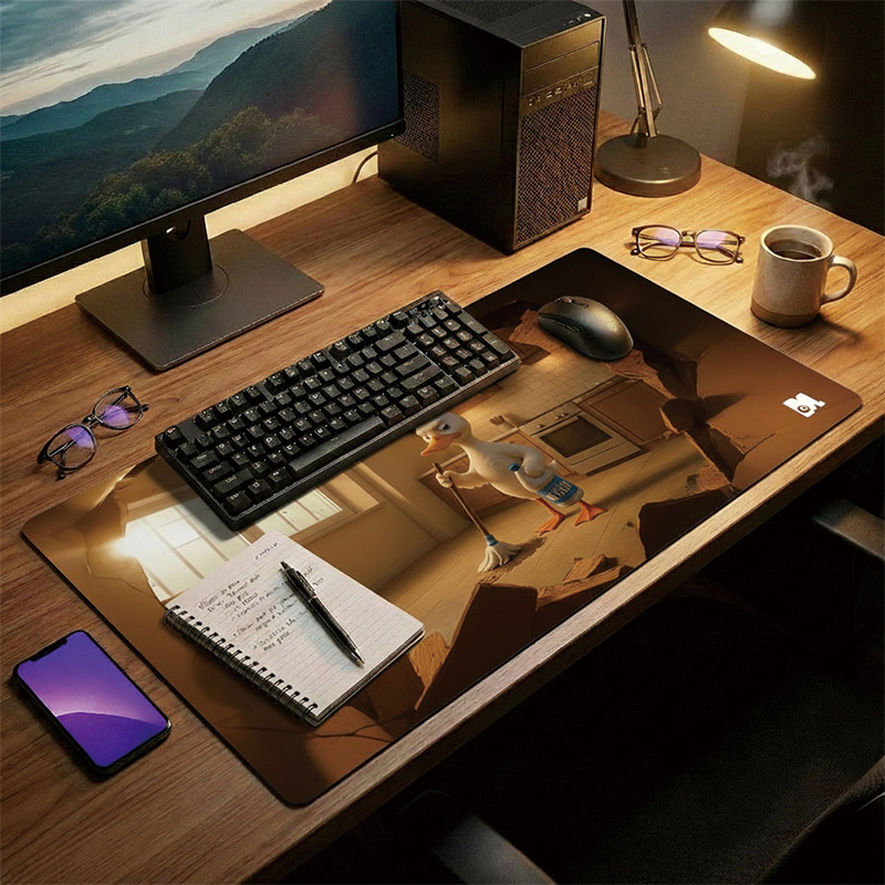 【Monster】 3D Scene Desk Mat (60x34cm) &ndash; White Duck, , large