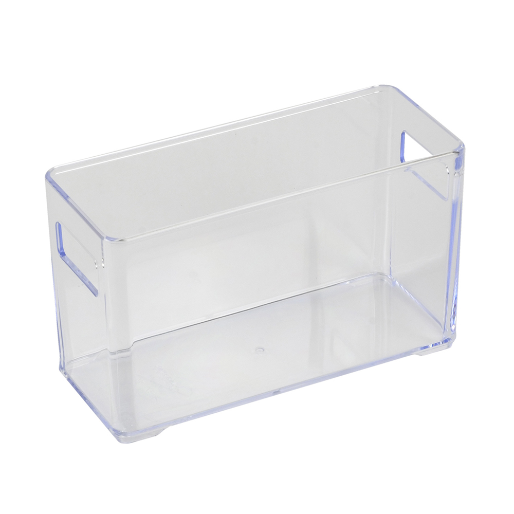 【bestco】Japan-Made Transparent Deep Refrigerator Storage Box, Medium (For Refrigerator & Freezer / Open-Handle Design), , large