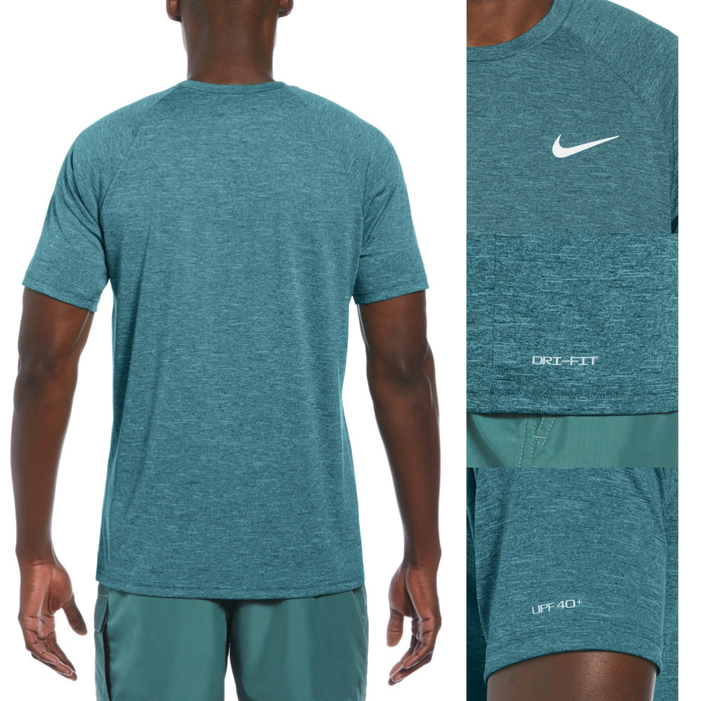 [秉宸] NIKE Heather 成人男機能防曬T恤 運動上衣 抗UV UPF 40+ DRI-FIT NESSA589, , large