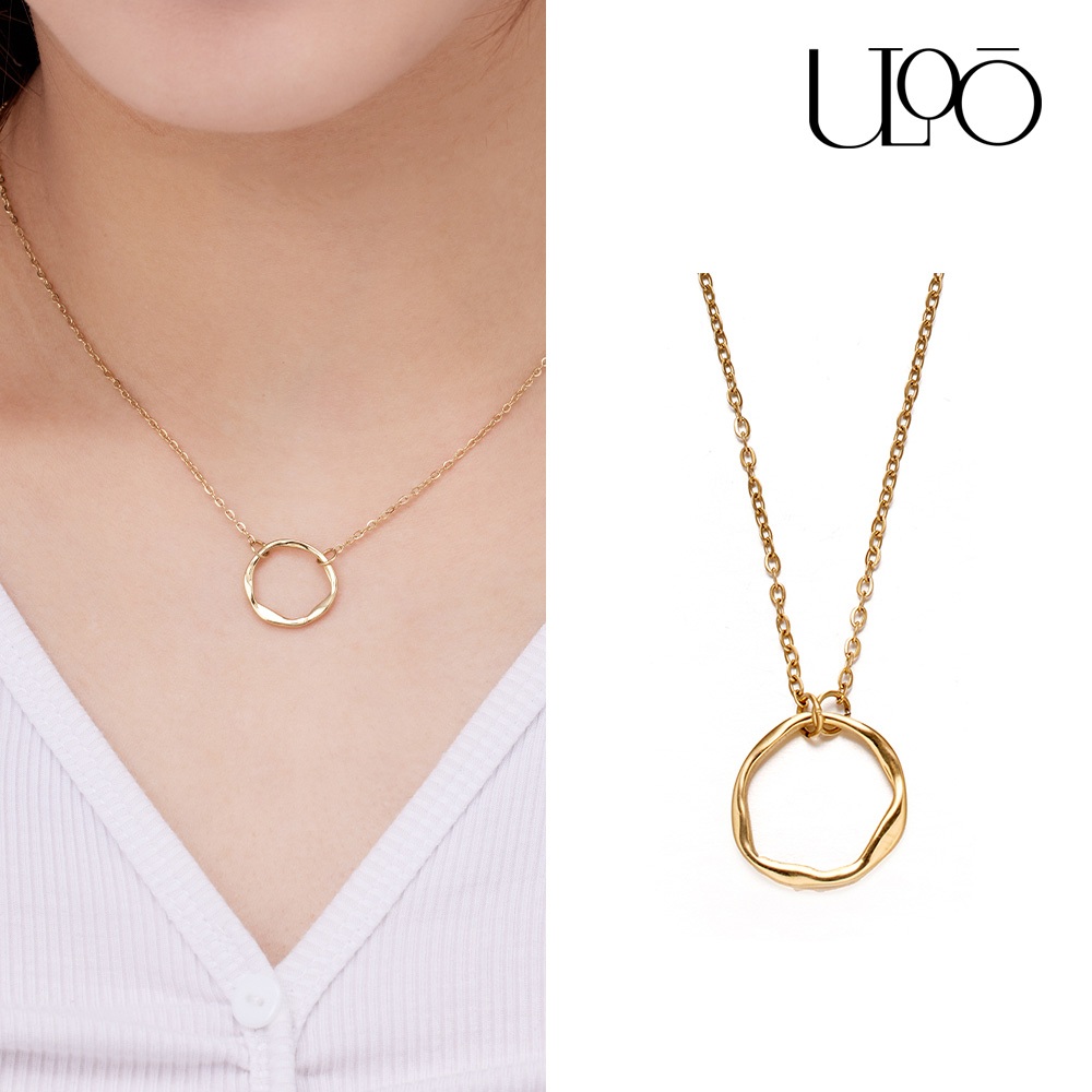 【快速出貨】ULOO Glimmer 永恆的愛圓圈項鍊-金色 UN4000310, , large