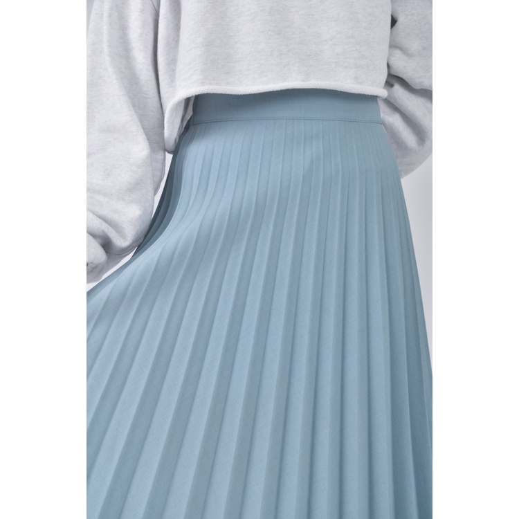 (L) 質感百褶綠色長裙二手衣, , large