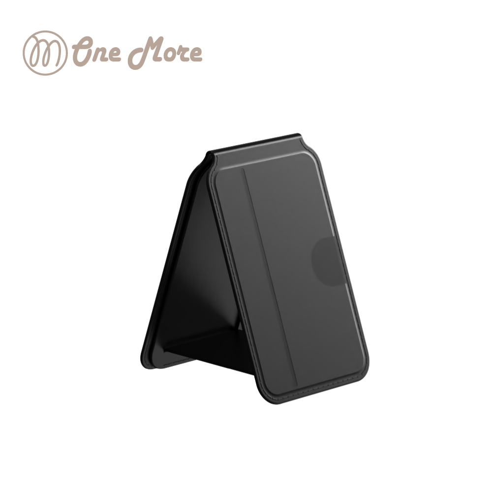 [OneMore Co., Ltd.] OneMore MagSafe Magnetic Stand Wallet - Deep Black, , large