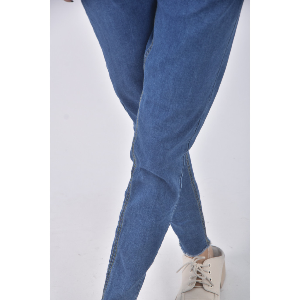 (S) classic韓牌高腰丹寧牛仔藍色長褲二手衣, , large