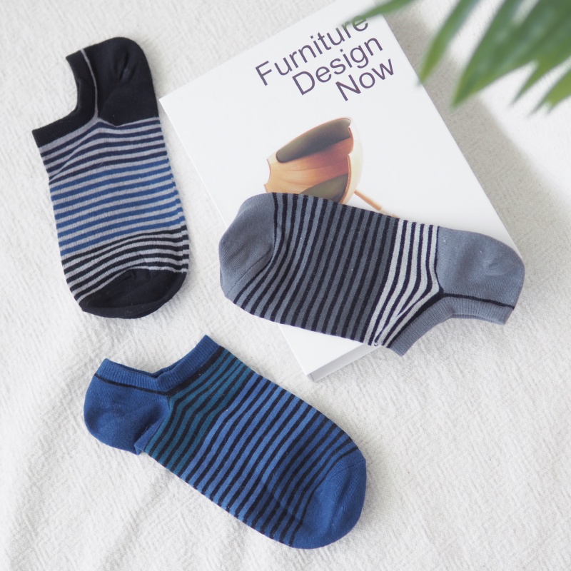 [Kaimei Cotton Industry] 10 pairs set, random and excellent, MIT made in Taiwan, pure cotton, oversized combed cotton right-angle socks, striped style, , large