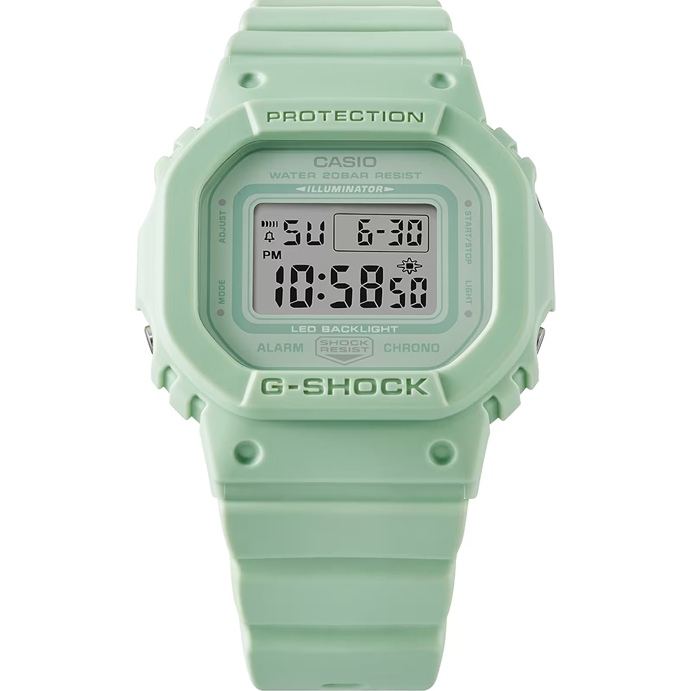 CASIO 卡西歐 G-SHOCK 青蘋果綠方形女錶 GMD-S5600BA-3, , large