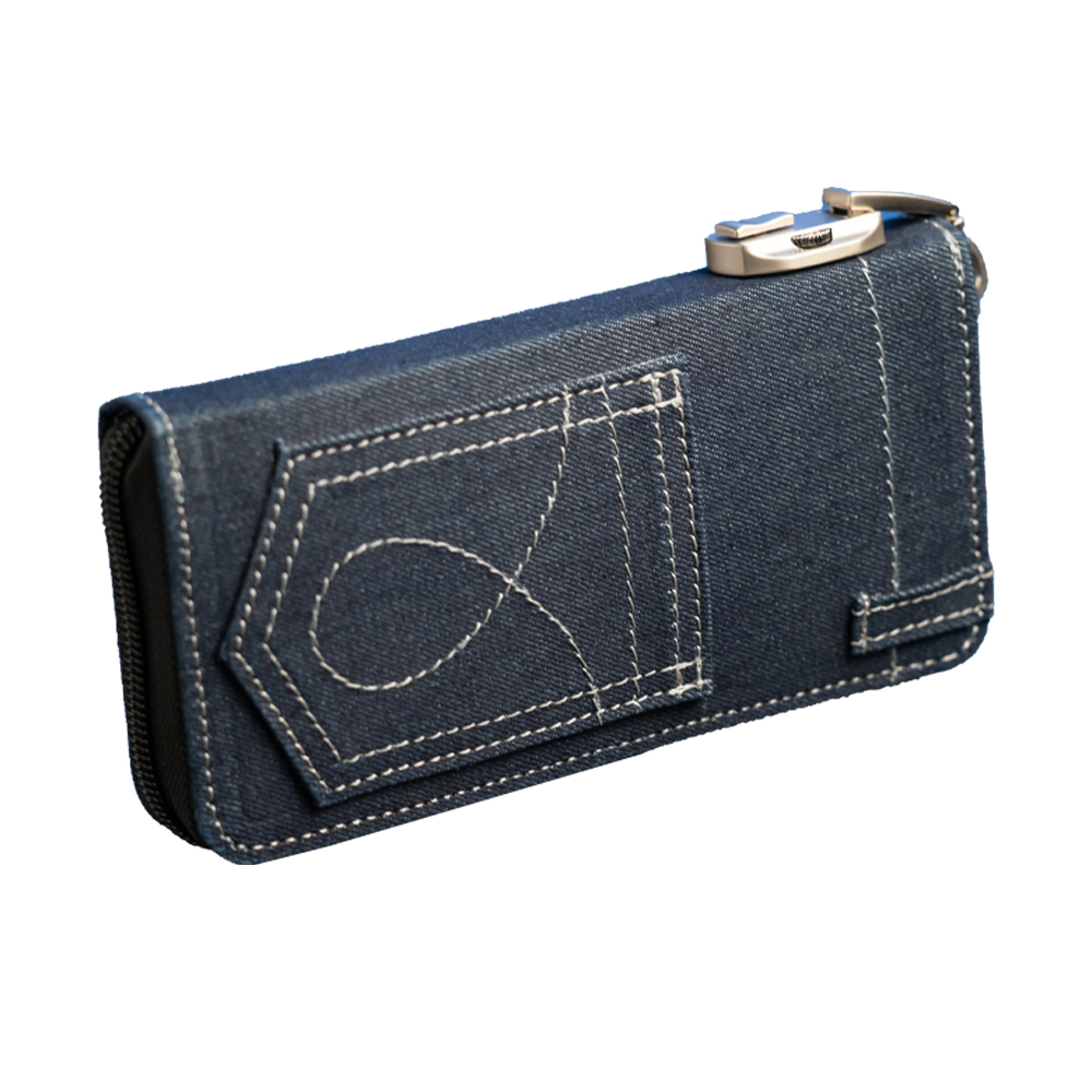 [桃品國際] ARKY 防盜密碼鎖牛仔手機包 多功能收納錢包, , large