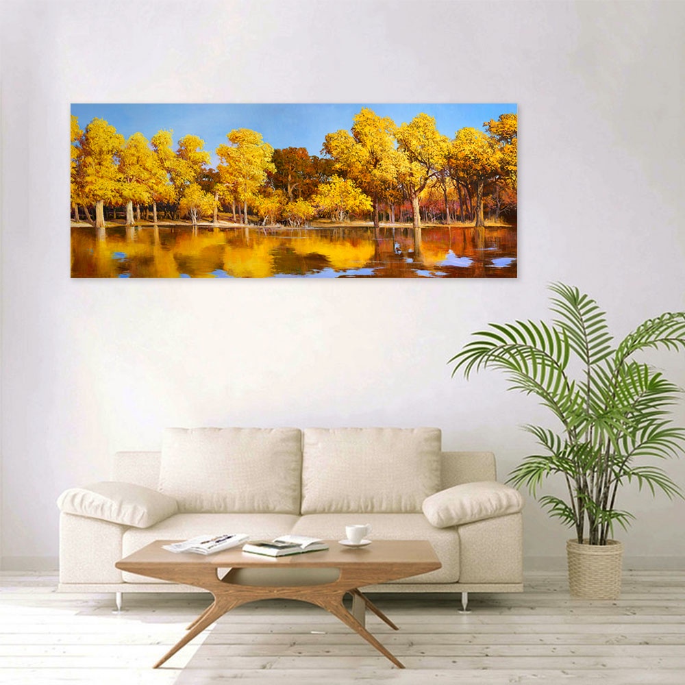 【御畫房】金秋時節 國家一級畫師手繪油畫60×120cm(VF-37), , large