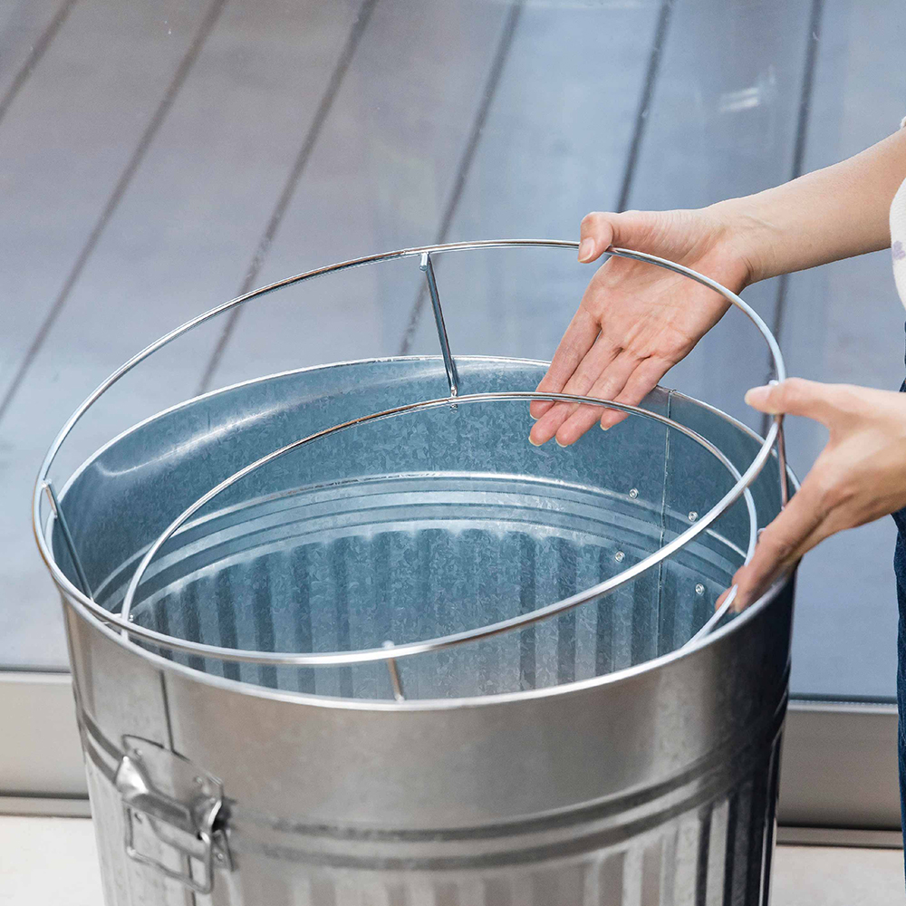【this-this】日本渡邊金屬｜OBAKETSU 手工製附輪垃圾桶 42L, , large