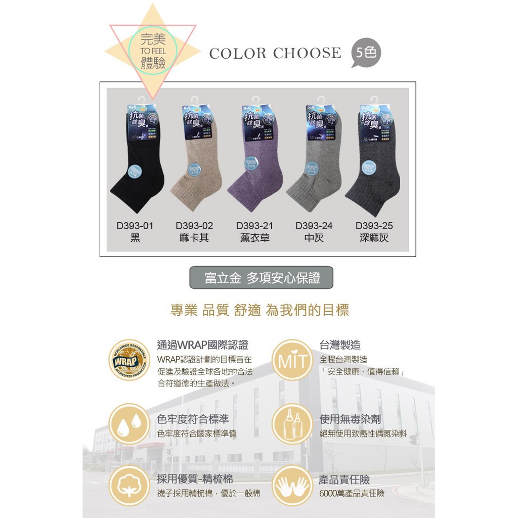 【D&G】抑菌除臭1/4毛巾底襪<深麻灰,22-26cm>D393 男女適用 短襪 襪子, , large