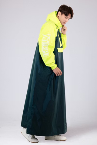 Adult Pullover Raincoat 2XL Light Blue &ndash; Stormproof, Helmet-On Quick Wear, , large