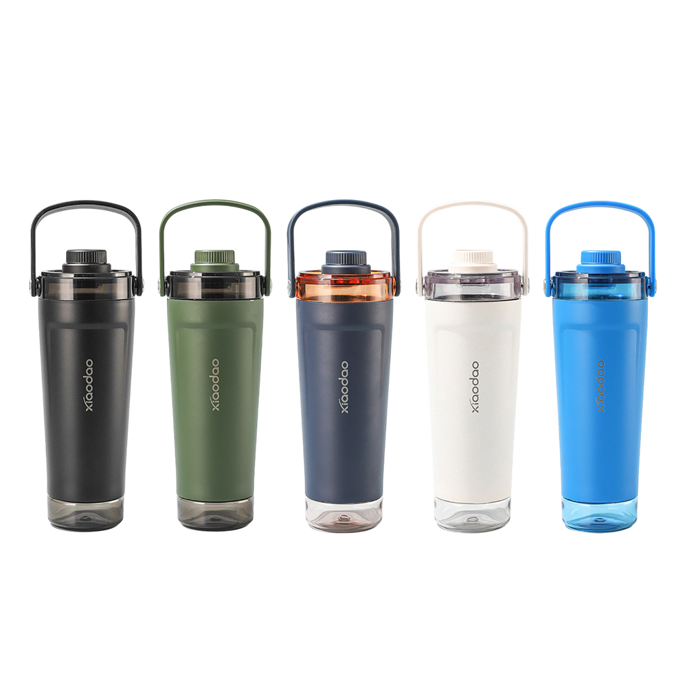 【H&R安室家】304不鏽鋼提把保溫杯(帶茶倉)650ml(H87), , large