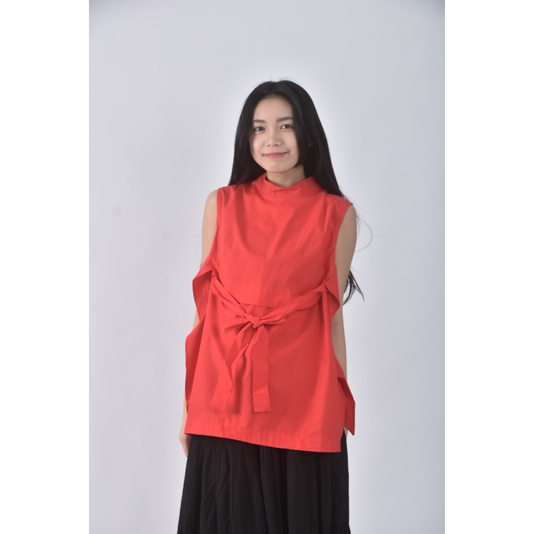 (S) in質感無袖紅色上衣二手衣, , large