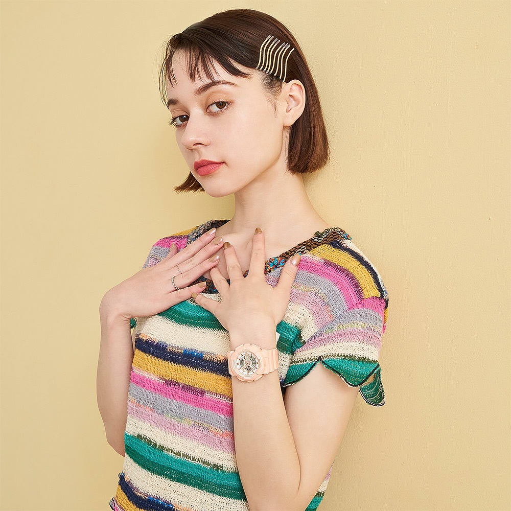 CASIO 卡西歐 Baby-G 街頭風格雙顯手錶 BA-110XRG-4A, , large