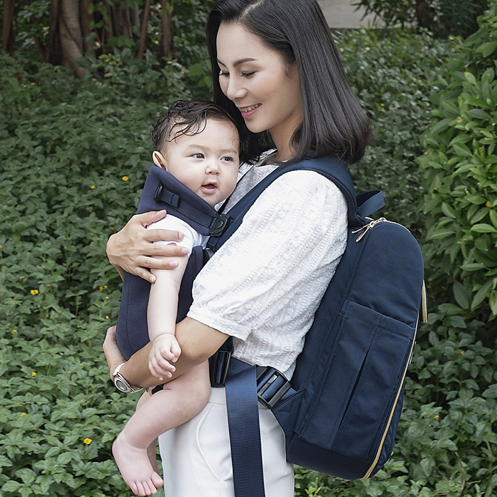 【CONGMI】 多功能母嬰後背媽媽包-粉色(多功能3合一 嬰兒包), , large