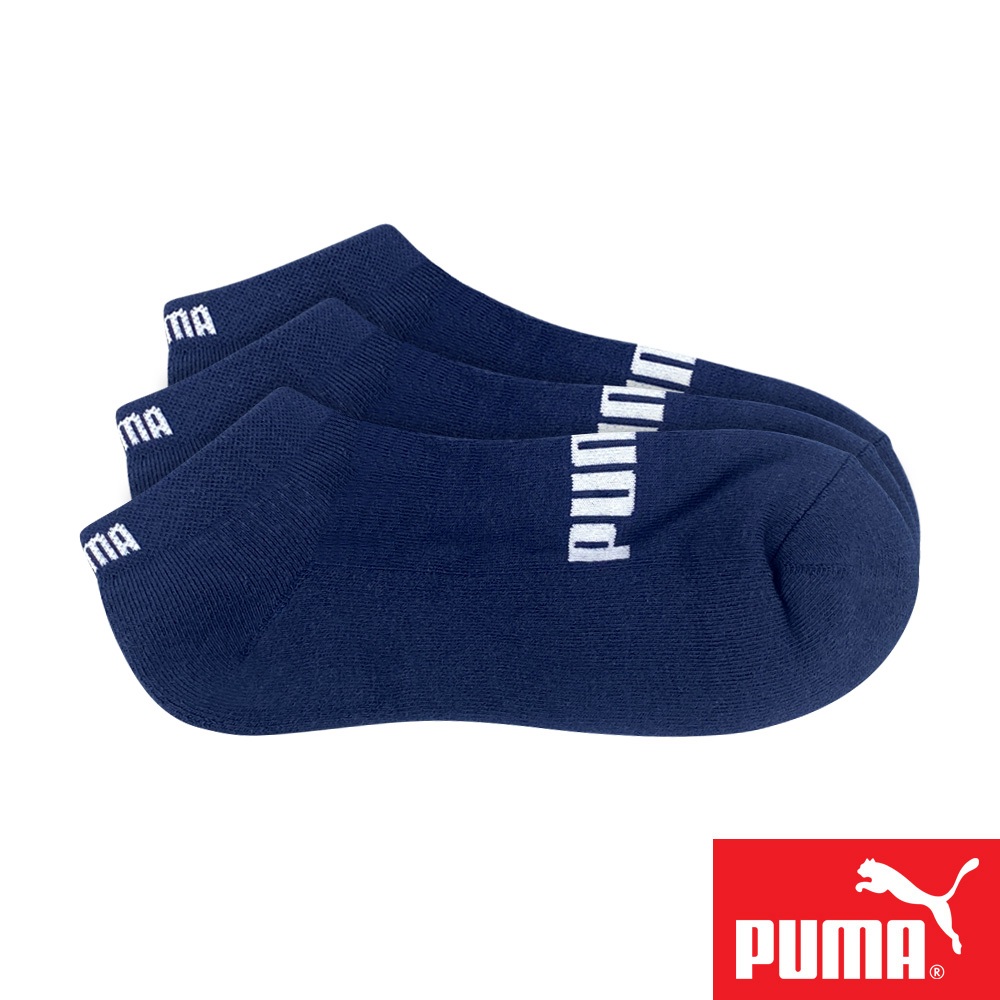 PUMA 經典加厚毛巾底運動短襪3雙裝 彪馬 跳豹 男襪 女襪 襪子 運動襪 短筒襪 踝襪 厚底 承托 舒適 耐磨 深藍, , large