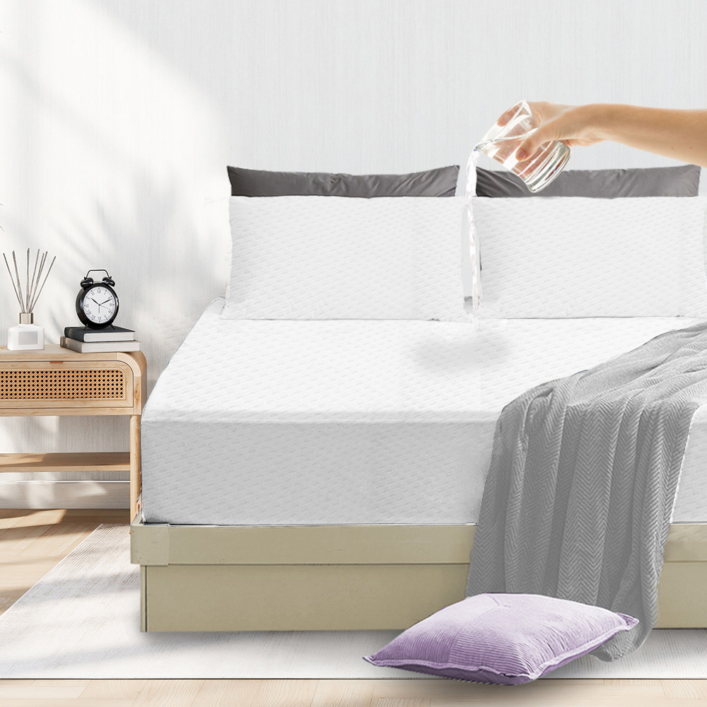 Silver Ion Antibacterial 100% Waterproof Breathable Pillow Protector (Anti-Dust Mite) &ndash; 1 Pair, , large