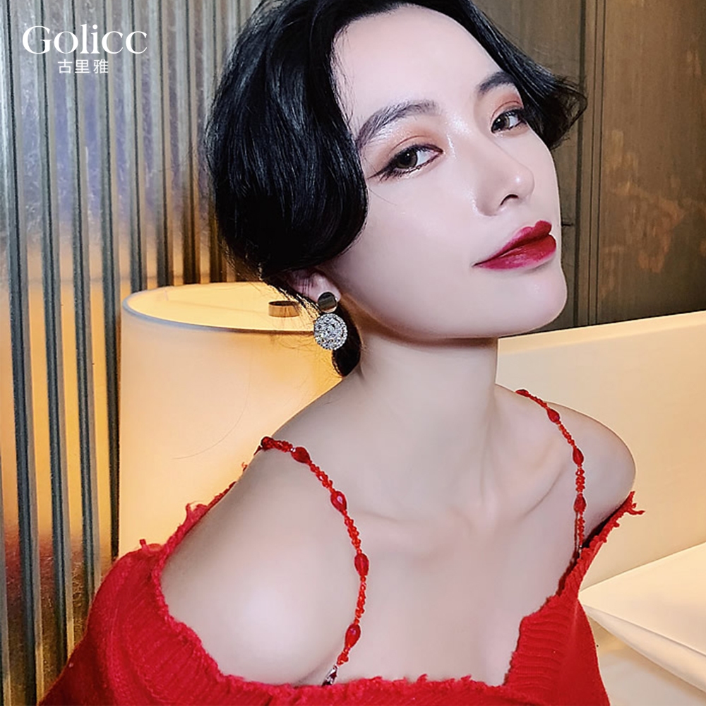 【Gulicc 】古莉可 耳環 璀璨圓形高級耳墜, , large