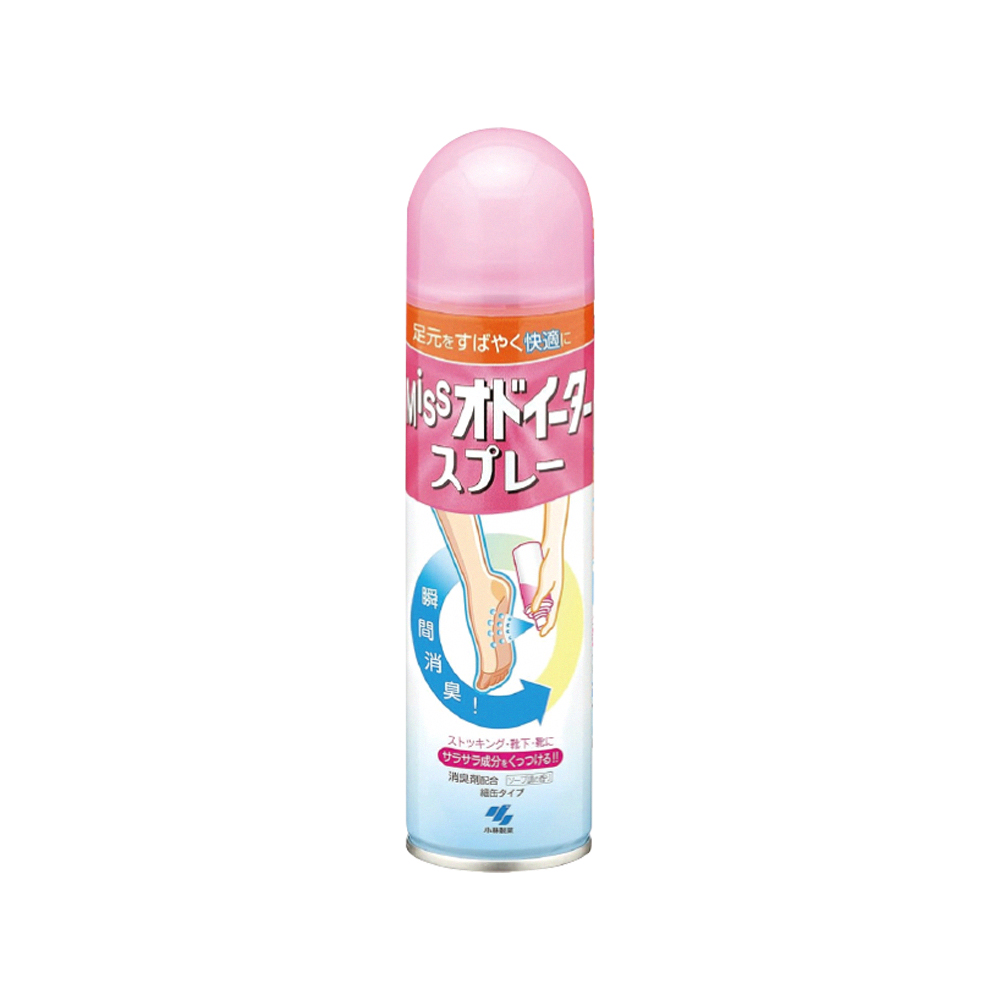 [日日好物]日本小林製藥-MISS鞋襪用足部舒爽瞬間除臭噴霧150ml/罐-皂香(鞋內專用可倒噴,靴子絲襪清爽防臭劑,腳臭汗臭消除芳香液,便攜帶淨化異味噴劑), , large