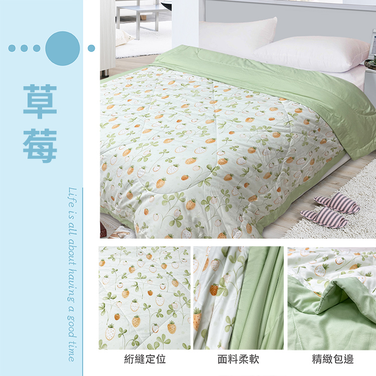 【多利寶寢具】Indian_超舒柔親膚夏涼被-草莓, , large
