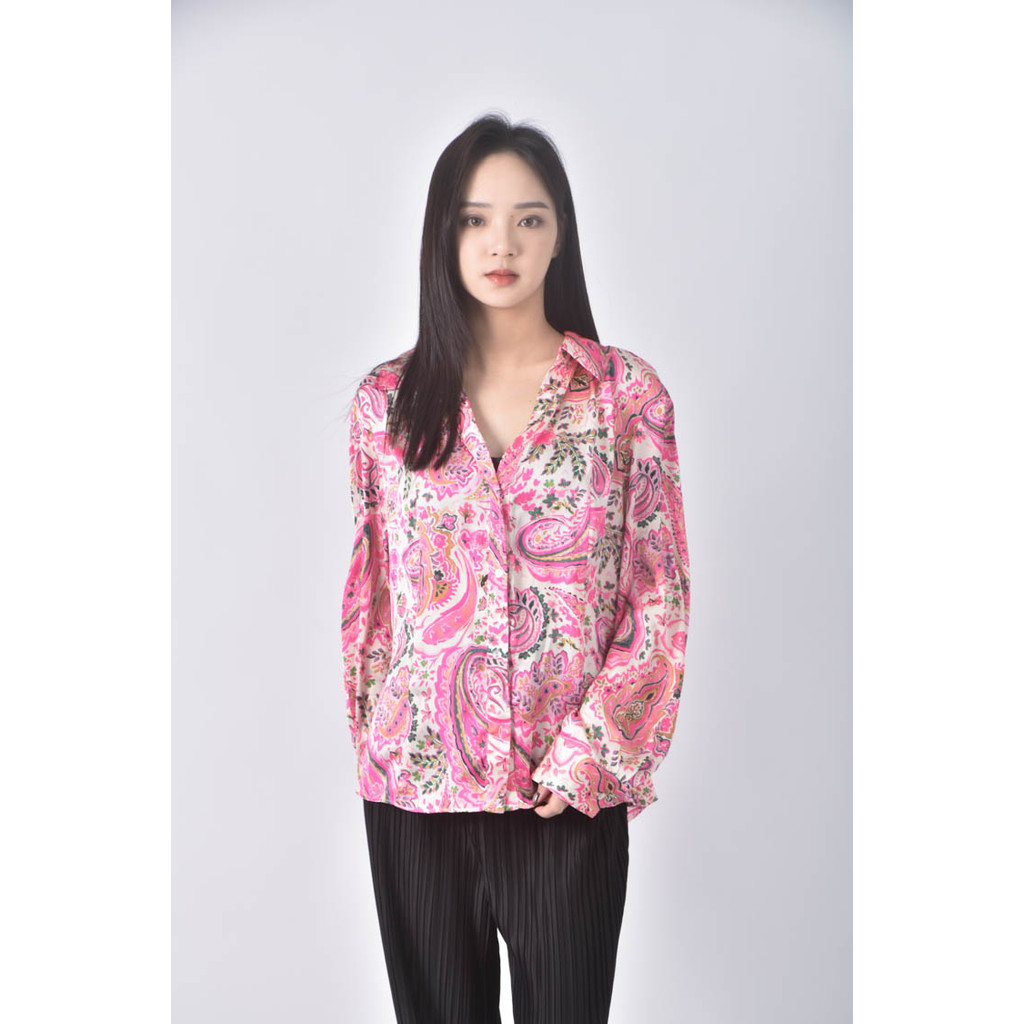 (S) 【Liya私服】zara粉色長袖上衣二手衣, , large