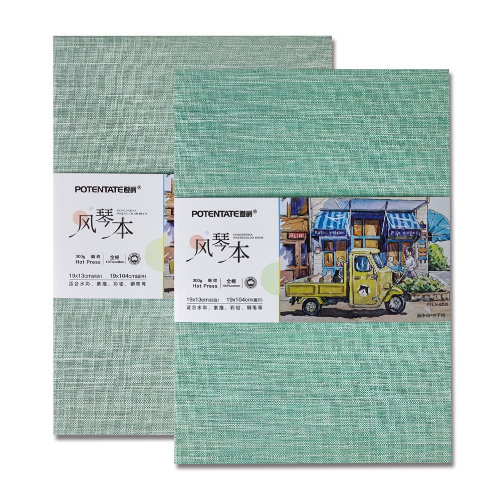 普思AP 【遵爵】全棉冊頁風琴本溪-細紋/中粗中粗-麻布綠Z4921574A