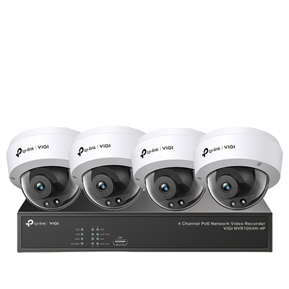 TP-LINK 昌運監視器組合 VIGI NVR1004H-4P 4路主機+VIGI C240I 4MP網路攝影機*4, , large