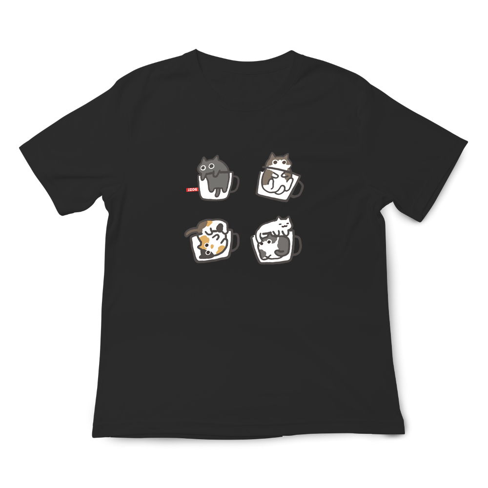 JZ TEE Cat Mug Graphic Tee, , large