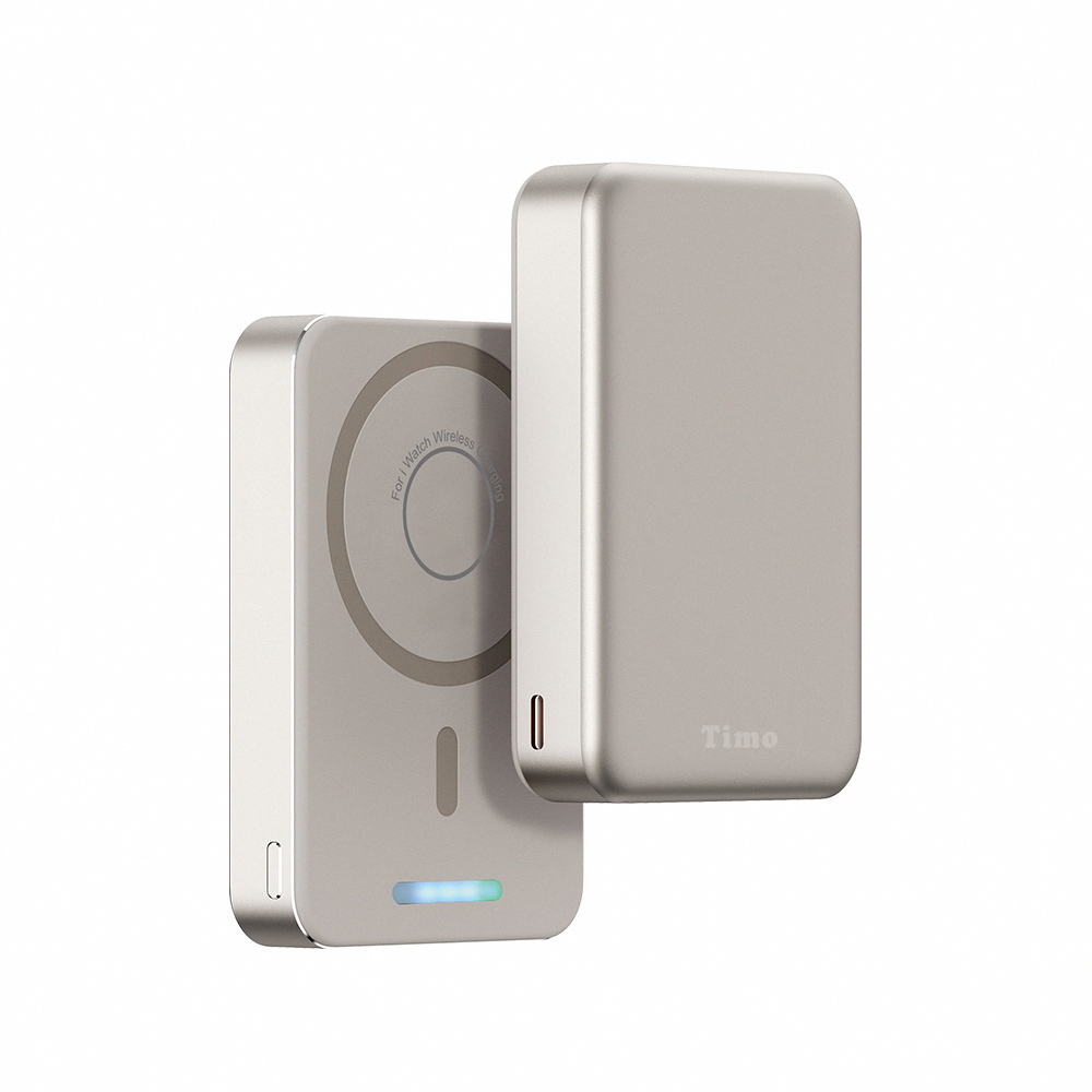 【Timo】Magic-Cube 20W PD Fast Charging 3-in-1 Wireless Power Bank 10000mAh - Titanium, , large