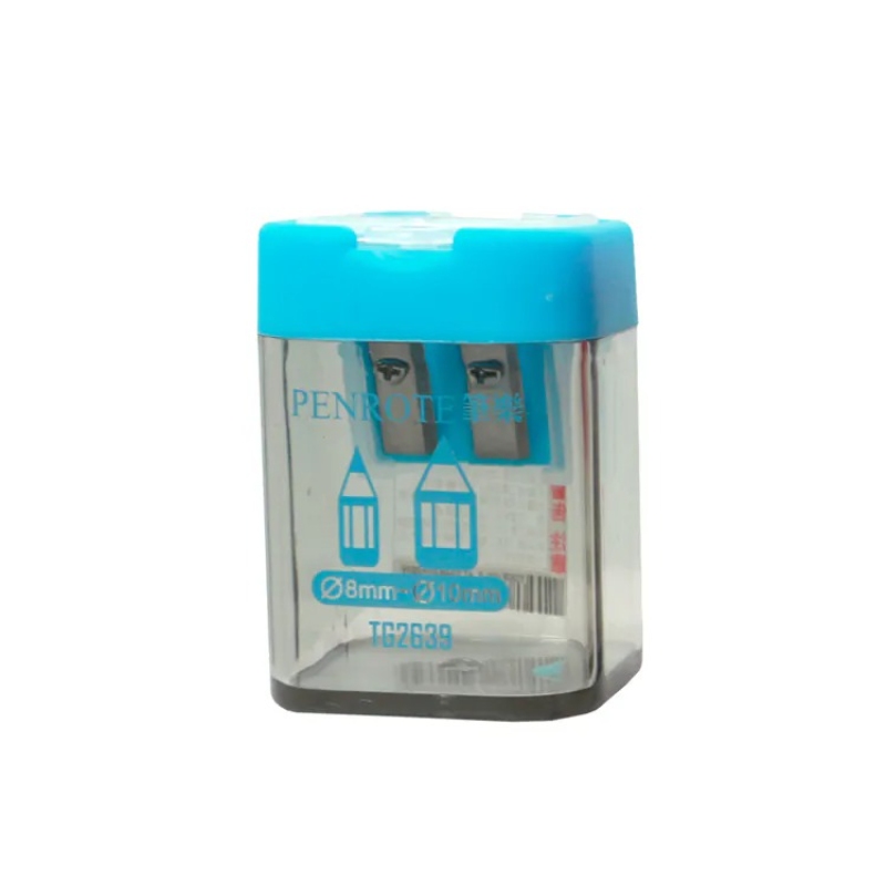 Square Dual-Hole Pencil Sharpener &ndash; Blue, , large