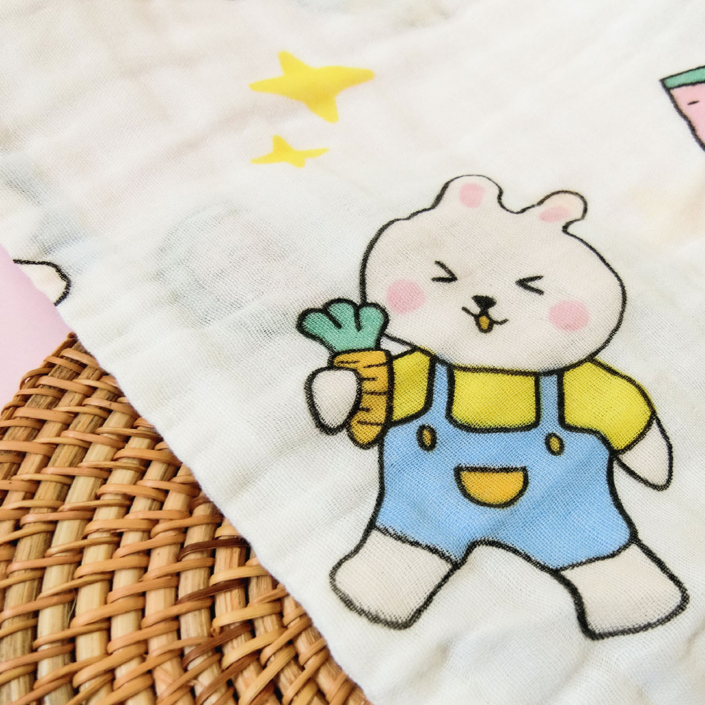 [Kaimei Cotton Industry] 12 people entered the group, random and excellent, four-layer high-density gauze children's towel, soft and delicate/allergen-free/baby bath and face towel, , large