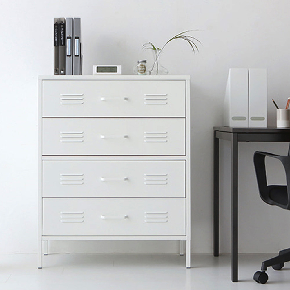 【AOTTO】北歐風80面寬鐵藝四層加高置物收納櫃(AC-7002W), , large