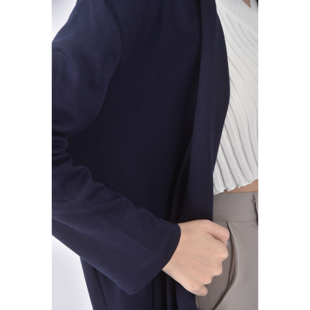 (M) net質感大衣藍色罩衫二手衣, , large