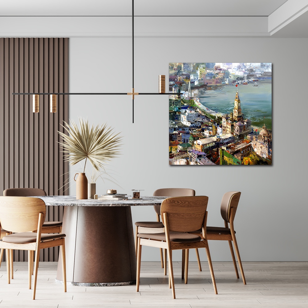 【御畫房】城市印象 國家一級畫師手繪油畫80×80cm(VF-167), , large