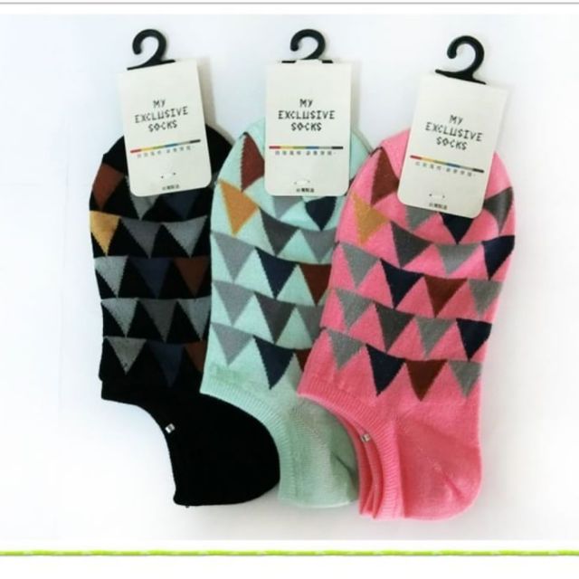 [Kaimei Cotton] 12 pairs set, random and excellent, made in Taiwan👍pure cotton Korean cultural and creative (right angle) socks, , large