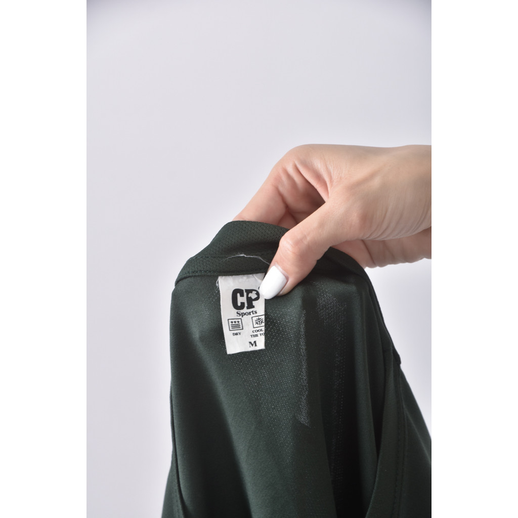 (M) cp印花綠色短袖上衣二手衣, , large