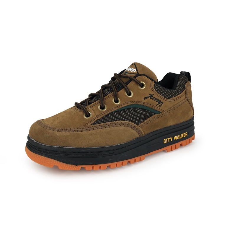 JUMP將門 男運動鞋 男鞋 登山鞋 MIT台灣製造 牛皮 防潑水 透氣 厚底 吸濕 排汗 抗菌 除臭 耐磨 止滑 棕