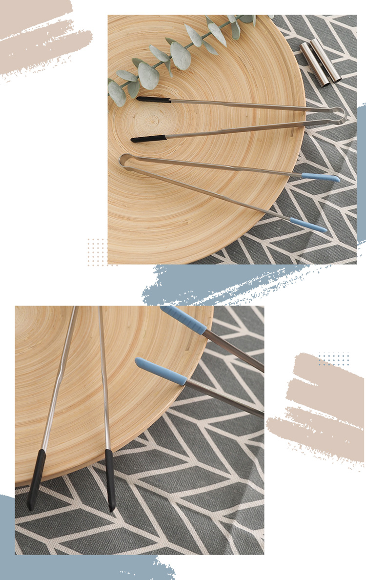 LINOX316不鏽鋼矽膠食物夾-21cm-12支, , large