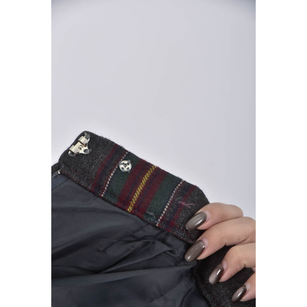 (M) 百褶灰色長裙二手衣, , large