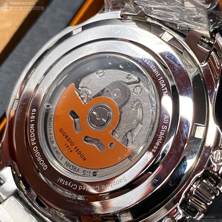 [星晴錶業]GiorgioFedon1919手錶,46mm,GF00068古銅色錶面銀錶殼銀色精鋼錶帶款, , large