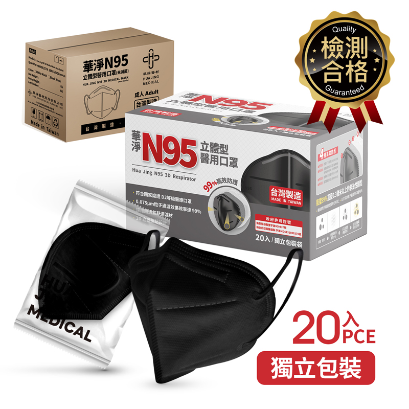N95 Medical Face Mask-Black, , large