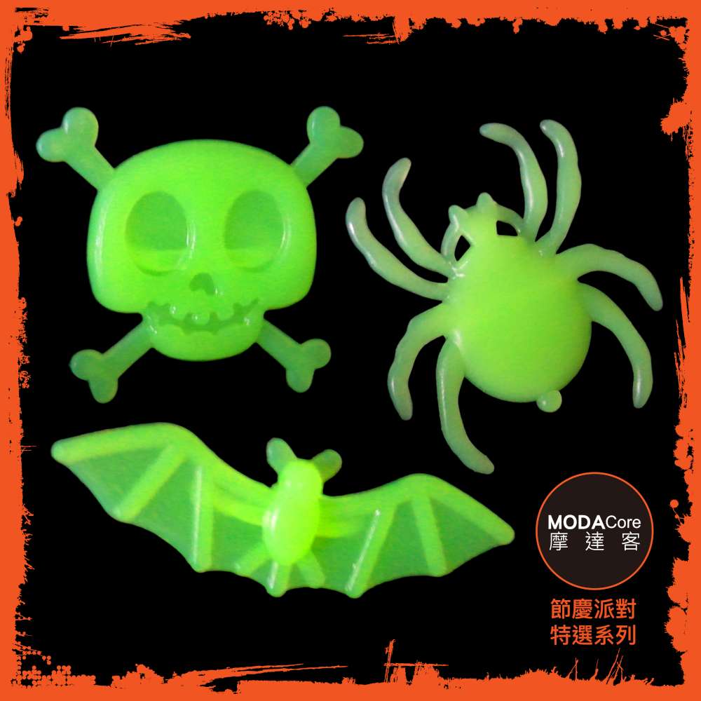 摩達客★萬聖派對裝扮★夜光蜘蛛戒指14入, , large