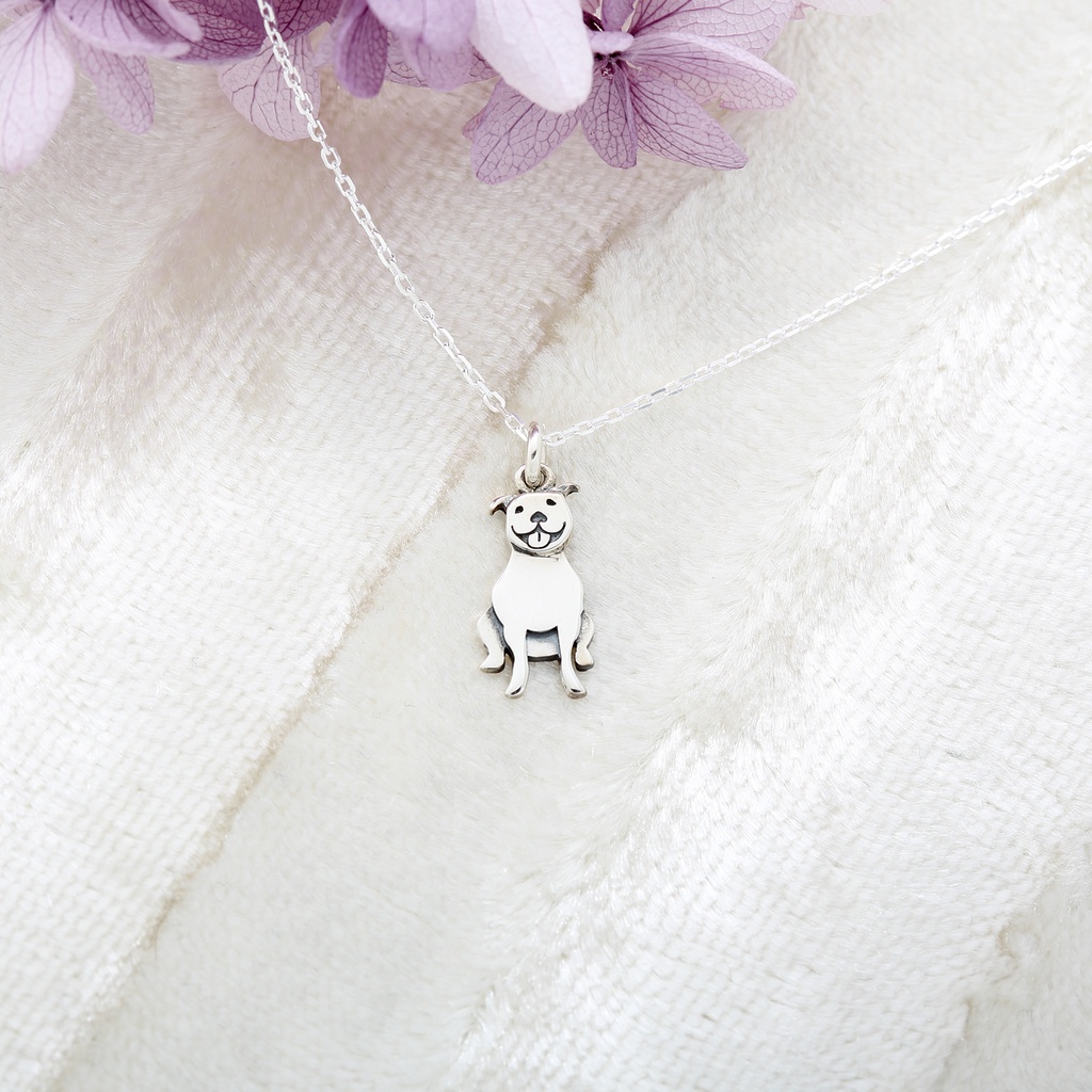 【Angel & Me】美國 比特犬 s925 純銀 項鍊 情人節 聖誕節禮物, , large